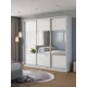 Шкаф-купе Клевер Атина комбинированный 240x240х45 см 9 полок лдсп цвет белый