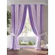Комплект штор At home Базовая коллекция AT751093 на шторной ленте 300x220 см цвет фиолетовый