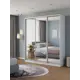 Шкаф-купе Клевер Атина зеркальный 240x200х58 см 9 полок лдсп цвет белый