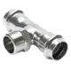 Тройник комбинированный Franta 15x3/4"x15 мм НР-ВПр нержавеющая сталь aisi 304 V23153400G