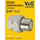 Американка прямая V&G Valogin 3/4"x3/4" ВР-НР латунь VG-205102