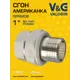 Американка прямая V&G Valogin 1"x1" ВР-НР латунь VG-205103