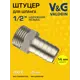 Штуцер для шланга V&G Valogin 1/2x14 мм НР латунь VG-213103