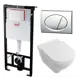Комплект 3 в 1 инсталляция AlcaPlast с унитазом подвесным Villeroy O Novo Directflush кнопка хром