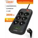 Удлинитель бытовой Ldnio LD_D0419 3x0.75 2 м 6 розеток с заземлением 2500 Вт цвет черный