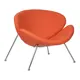 Кресло Dobrin Emily Lmo 81x72x78 см ткань цвет оранжевый/хром