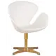 Кресло Dobrin Swan Lmo 71x91x60 см искусственная кожа цвет белый