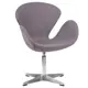 Кресло Dobrin Swan Lmo-69A 71x91x60 см ткань цвет серый