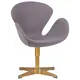 Кресло Dobrin Swan Lmo 71x91x60 см ткань цвет серый