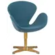 Кресло Dobrin Swan Lmo 71x91x60 см ткань цвет синий/золотой