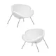 Комплект кресел 2 шт Dobrin Emily Lmo 81x72x78 см ткань цвет белый