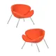 Комплект кресел 2 шт Dobrin Emily Lmo 81x72x78 см ткань цвет оранжевый