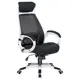 Офисное кресло Dobrin Steven White 72x127x72 см ткань цвет черный