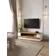 Тумба под телевизор Принцесса мелания Куба 1805 138.6х40х50.5 см ЛДСП цвет белый матовый/дуб вотан