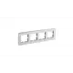 Рамка для розеток и выключателей Iek Brite BR-M42-M-01-K47 4 поста металл цвет алюминий