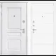 Входная дверь Labirintdoors Версаль П-13 левый 205x88см белый софт/альберо браш серебро