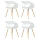 Комплект кухонных стульев 4 шт Dobrin Alien lmzl-pp682 61x61x54 см пластик цвет белый
