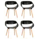Комплект кухонных стульев 4 шт Dobrin Alien lmzl-pp682 61x61x54 см пластик цвет черный