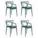 Комплект кухонных стульев 4 шт Dobrin Masters lmzl-pp601 50.5x50x56 см пластик цвет морская волна