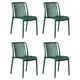 Комплект кухонных стульев 4 шт Dobrin Walter lmzl-pp776 45.5x46x59.5 см пластик цвет темно-зеленый