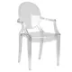 Кухонный стул Dobrin Louis ghost lmzl-рс801 54x54x56.5 см пластик цвет прозрачный