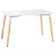 Стол кухонный Dobrin Serra Wide 120x80 см цвет белый ножки бежевые