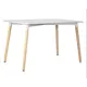 Стол кухонный Dobrin Serra Wide 80x75x120 см цвет светло-серый ножки бежевые