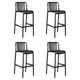 Комплект барных стульев 4 шт Dobrin Chloe bar lmzl-pp777 45.5x102x51 см цвет черный