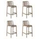 Комплект барных стульев 4 шт Dobrin Chloe lmzl-pp777-1 44x91x51 см цвет бежевый