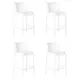 Комплект барных стульев 4 шт Dobrin Chloe lmzl-pp777-1 44x91x51 см цвет белый