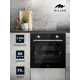 Духовой шкаф встраиваемый электрический MILLEN MEO 6004 BL черный с таймером и грилем конвекция 73л 10 режимов телескоп