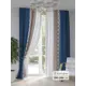 Комплект штор на шторной ленте At Home Менрилс 150x250 см цвет белый/бежевый/синий