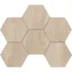 Декоративная мозаика Estima Soft Wood SF02 25x28.5 см Гексагон цвет бежевый