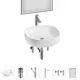 Раковина Wellsee belle spa 3.0 20218503R 45см цвет раковина 6 в 1: д/к, сифон, смеситель, вентили, зеркало