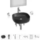 Раковина Wellsee belle spa 3.0 20218514R 45см цвет раковина 7 в 1: д/к, сифон, смеситель, вентили, зеркало, аксессуары