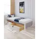 Кровать Solarius Классика 90x63x200 см дерево с реечным основанием цвет светло-серый/белый