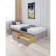 Кровать Solarius Классика 100x63x210 см дерево с реечным основанием цвет светло-серый/платиновый