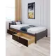 Кровать Solarius Классика 90x63x200 см дерево цвет темно-серый/венге