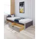 Кровать Solarius Классика 90x63x210 см дерево цвет темно-серый/платиновый