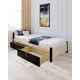 Кровать Solarius Классика 90x63x200 см дерево со сплошным основанием цвет бежевый/черный оникс