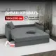 Диван прямой Вектор Остин на металлокаркасе ортопедический с ящиком 126575-126638 182x96x101 см велюр цвет темно-серый