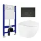 Комплект 3 в 1 инсталляция Enio Tecnico 50 + Унитаз подвесной BelBagno Uno + кнопка черная матовая7