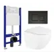 Комплект 3 в 1 инсталляция Enio Tecnico 50 + Унитаз подвесной BelBagno Uno + кнопка черная матовая9