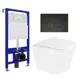 Комплект 3 в 1 инсталляция Enio Tecnico 52 + Унитаз подвесной BelBagno Due + кнопка черная матовая12