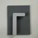 Адресная табличка на дом PINЛайт буква строчная "г" серая подложка c объемной холодной подсветкой
