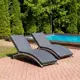 Шезлонг с подушкой складной Royal family Agata 198 x 64 x 35 см сталь/полиэстер серый/серебристый 2 шт