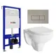 Комплект инсталляция с унитазом 3 в 1 инсталляция Enio Tecnico 52 унитаз подвесной Berges Wasserhaus Gamma кнопка матовая нержавеющая сталь Rettangolo