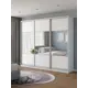 Шкаф-купе Клевер Атина комбинированный 240x260х58 см 9 полок лдсп цвет белый