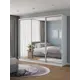 Шкаф-купе Клевер Атина зеркальный 240x270х45 см 9 полок лдсп цвет белый