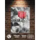 Картина Полицентр Красная роза черно белый фон 70x50 см